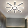 Bedroom Stylish White Sun-Like LED Flush Mount Light Image - 7