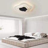 Bedroom Tier Black White Flush Mount Ceiling Light Image - 1