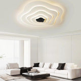 Bedroom Tier Black White Flush Mount Ceiling Light Image - 2