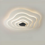 Bedroom Tier Black White Flush Mount Ceiling Light Image - 8