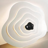 Bedroom Tier Black White Flush Mount Ceiling Light Image - 9