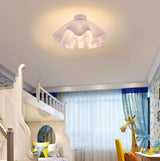 Bedroom Tier Ruffled White Semi-Flush Mount Light Image - 4