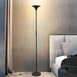 Bedroom Torch Minimalist Black Metal LED Floor Lamp Image - 14