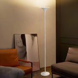 Bedroom Torch Minimalist Black Metal LED Floor Lamp Image - 5