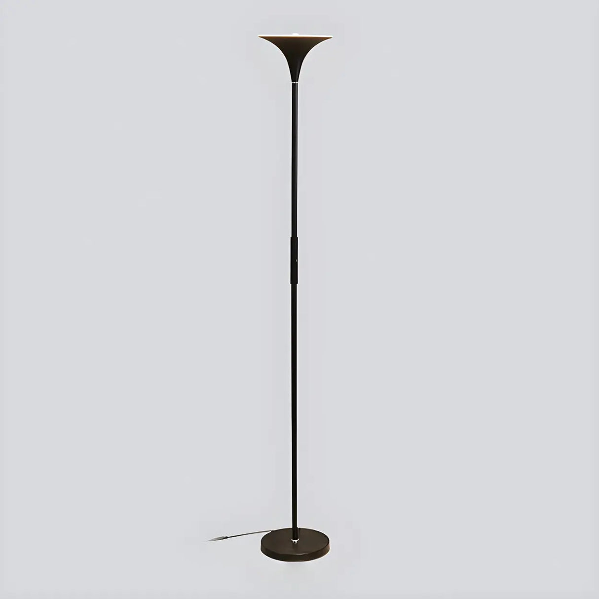 Bedroom Torch Minimalist Black Metal LED Floor Lamp Image - 7