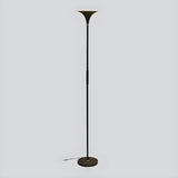 Bedroom Torch Minimalist Black Metal LED Floor Lamp Image - 7