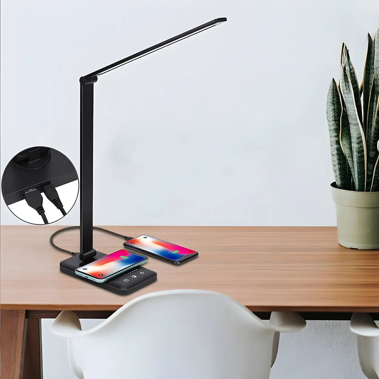 Bedroom Touch Control Metal Folding LED Table Lamp Image - 2