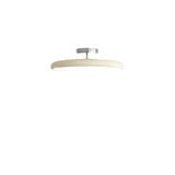 Bedroom Trendy White Circle LED Semi-Flush Mount Light Image - 7