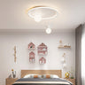 Bedroom Two Globe White Round Flush Mount Ceiling Light Image - 3