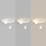 Bedroom Two Globe White Round Flush Mount Ceiling Light Image - 9