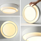 Bedroom Two-Layer Round LED Flush Mount Ceiling Light Image - 10