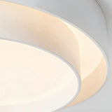 Bedroom Two-Layer Round LED Flush Mount Ceiling Light Image - 12