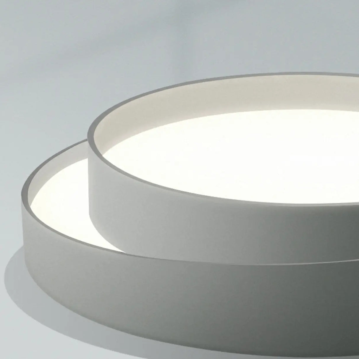 Bedroom Two-Layer Round LED Flush Mount Ceiling Light Image - 13