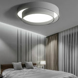 Bedroom Two-Layer Round LED Flush Mount Ceiling Light Image - 14