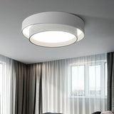 Bedroom Two-Layer Round LED Flush Mount Ceiling Light Image - 15