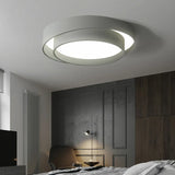 Bedroom Two-Layer Round LED Flush Mount Ceiling Light Image - 18