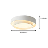 Bedroom Two-Layer Round LED Flush Mount Ceiling Light #size