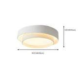 Bedroom Two-Layer Round LED Flush Mount Ceiling Light Image - 22