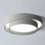 Bedroom Two-Layer Round LED Flush Mount Ceiling Light Image - 8