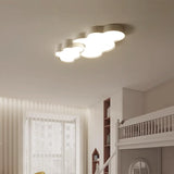 Bedroom Two White Cloud LED Flush Mount Ceiling Light Image - 3