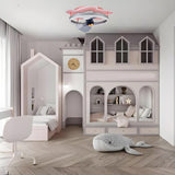 Bedroom Unique Star Ring LED Ceiling Fan with Light Image - 12