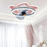 Bedroom Unique Star Ring LED Ceiling Fan with Light Image - 3