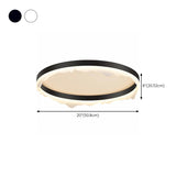 Bedroom Wave Circle Black Flush Mount Ceiling Light Image - 21