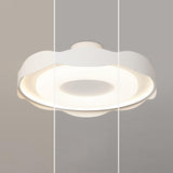 Bedroom Wavy White LED Semi-Flush Mount Ceiling Light Image - 10