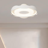 Bedroom Wavy White LED Semi-Flush Mount Ceiling Light Image - 14