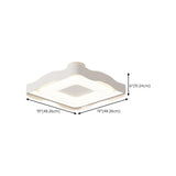 Bedroom Wavy White LED Semi-Flush Mount Ceiling Light Image - 17