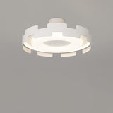 Bedroom Wavy White LED Semi-Flush Mount Ceiling Light Image - 7