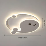 Bedroom Whale Dimmable LED Flush Mount Ceiling Light #size