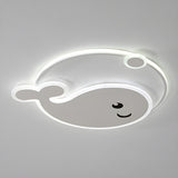 Bedroom Whale Dimmable LED Flush Mount Ceiling Light Image - 6