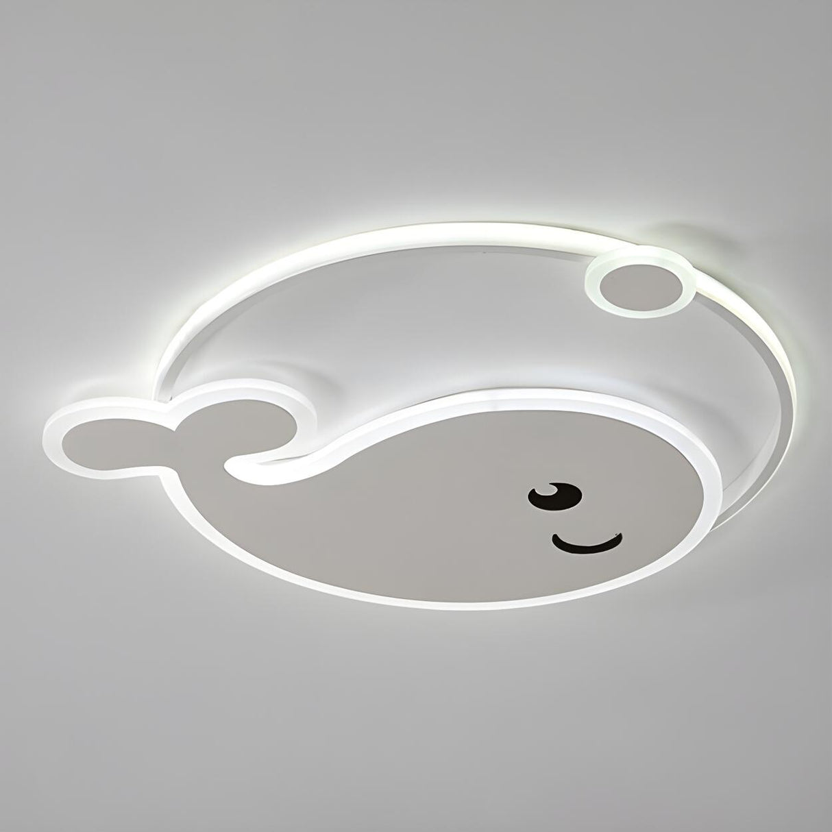 Bedroom Whale Dimmable LED Flush Mount Ceiling Light Image - 7