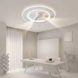 Bedroom White Circle LED Flush Mount Light 2-Spotlight Image - 2