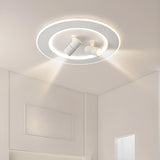 Bedroom White Circle LED Flush Mount Light 2-Spotlight Image - 4