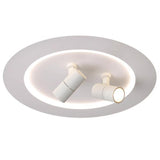 Bedroom White Circle LED Flush Mount Light 2-Spotlight Image - 5