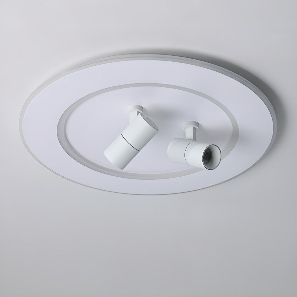 Bedroom White Circle LED Flush Mount Light 2-Spotlight Image - 8