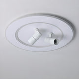 Bedroom White Circle LED Flush Mount Light 2-Spotlight Image - 8