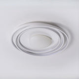 Bedroom White Circle LED Flush Mount Light 4-Light Image - 9