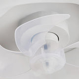 Bedroom White Cloud Flush Mount Ceiling Fan with Light Image - 13