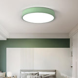 Bedroom White Cylinder Flush Mount Ceiling Fixture Image - 3