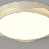 Bedroom White Dual-Circle LED Flush Mount Ceiling Light Image - 6