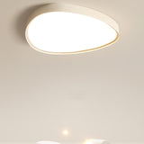 Bedroom White Egg-Shaped LED Flush Mount Ceiling Light Image - 1