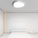 Bedroom White Egg-Shaped LED Flush Mount Ceiling Light Image - 5