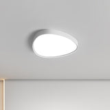 Bedroom White Egg-Shaped LED Flush Mount Ceiling Light Image - 6