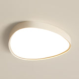 Bedroom White Egg-Shaped LED Flush Mount Ceiling Light Image - 7