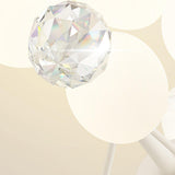 Bedroom White Floral Crystal Semi-Flush Mount Light Image - 15