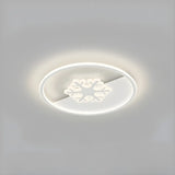 Bedroom White Hot Air Balloon Round Flush Mount Light Image - 11