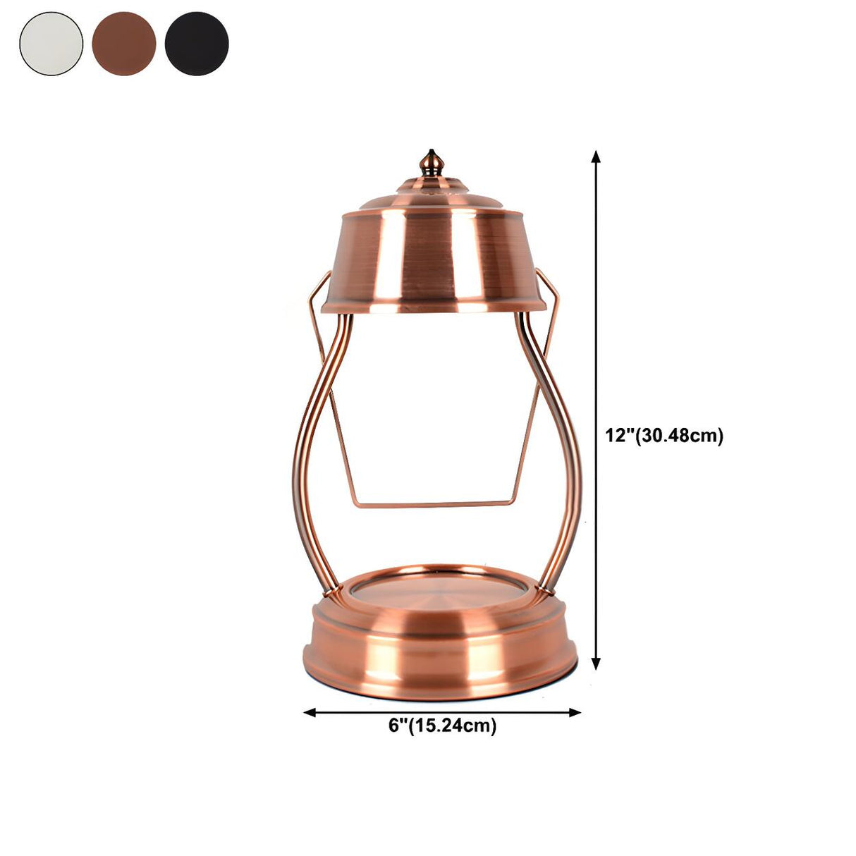 Bedroom White Modern Iron Candle Warmer Table Lamp 